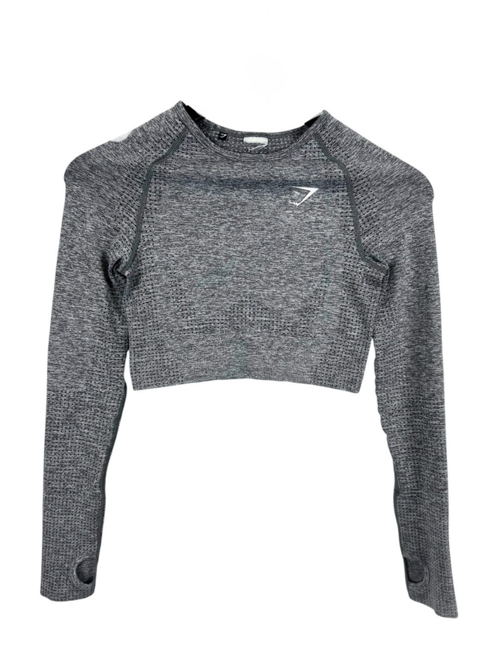 Gymshark Cropped Long Sleeve Grey Size X-Small